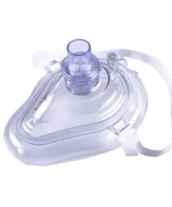 CPR pocket mask with one-way valve in clear plastic bag