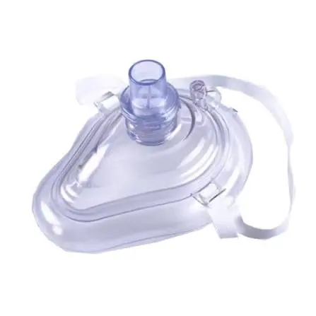 CPR mask with one-way valve in clear plastic bag